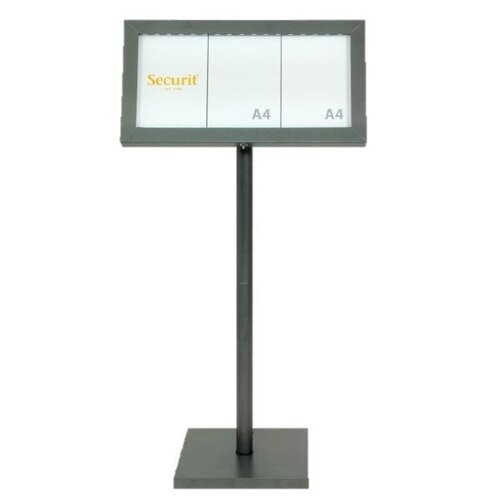 Securit Pied 1350(h)mm + Socle Pour Porte Menu Lumineux