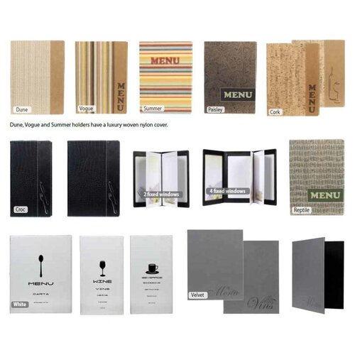 Securit Protège-Menu Design A4 - Blanc