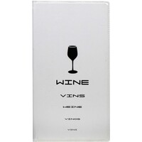 Porte Carte à Vin Design - Blanc LONG - 200x360mm
