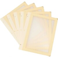Inserts Pour Protège-Menu WOOD - Ivoire A4 - 5 Pièces