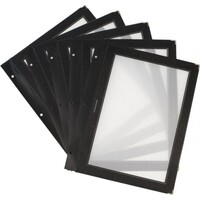 Inserts Pour Protège-Menu WOOD - Noir A4 - 5 Pièces