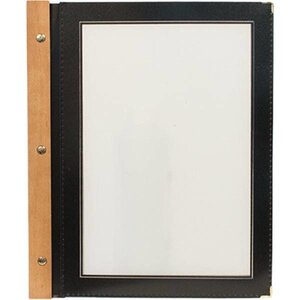 Securit Protège-Menu WOOD - A4 Noir
