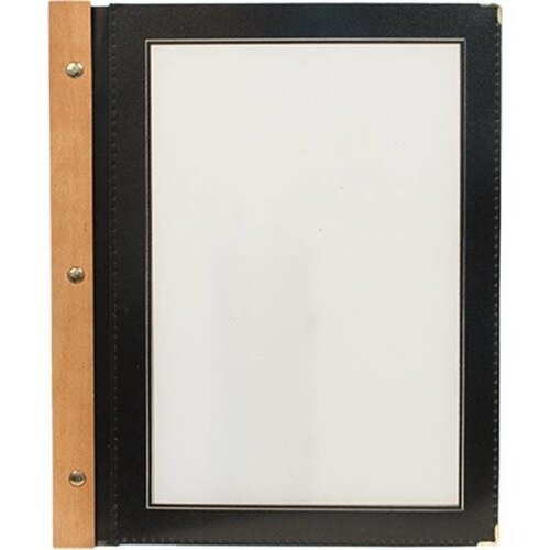 Securit Protège-Menu WOOD - A4 Noir