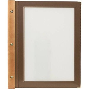 Securit Protège-Menu WOOD - A4 Marron
