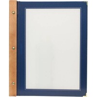 Protège-Menu WOOD - A4 Bleu