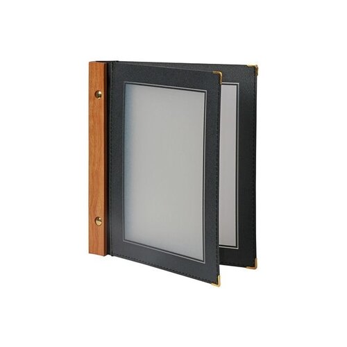 Securit Protège-Menu WOOD - A5 Noir