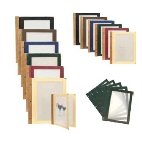 Securit Protège-Menu WOOD - A5 Noir