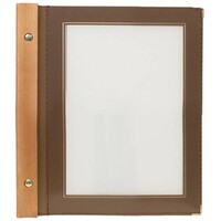 Protège-Menu WOOD - A5 Marron