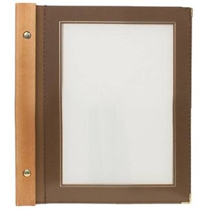 Securit Protège-Menu WOOD - A5 Marron