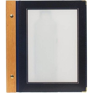 Securit Protège-Menu WOOD - A5 Bleu