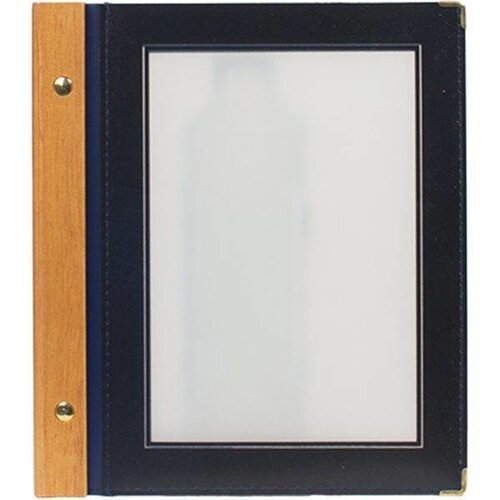 Securit Protège-Menu WOOD - A5 Bleu