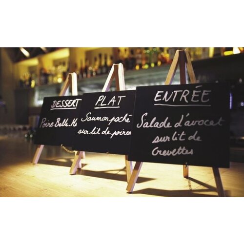 Securit Chevalet De Table - Noir - 3 Pièces