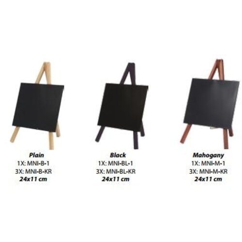 Securit Chevalet De Table - Noir - 3 Pièces