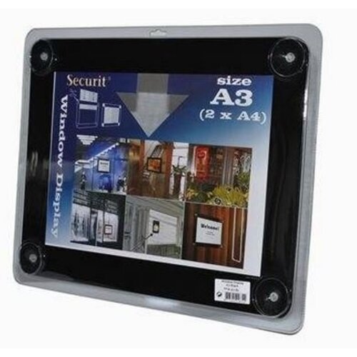 Securit Porte Affiche Noir - A3 Securit Porte Affiche Noir - A3