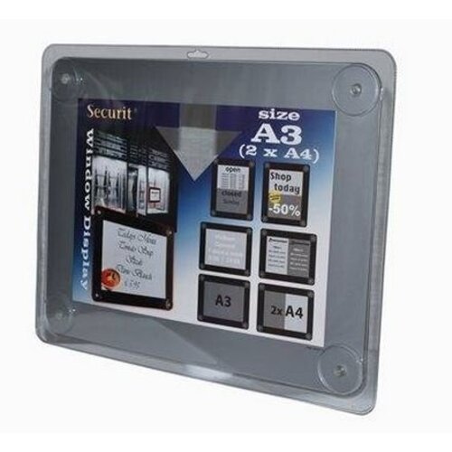 Securit Porte Affiche Gris - A3 Securit Porte Affiche Gris - A3