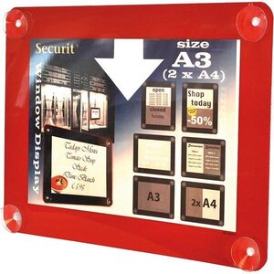 Securit Porte Affiche Rouge - A3