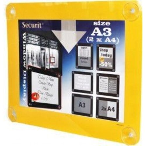 Securit Porte Affiche Jaune - A3