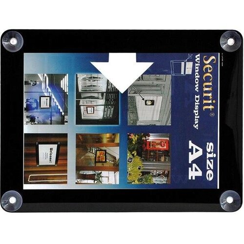 Securit Porte Affiche Noir - A4