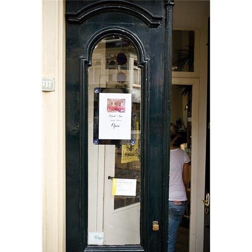 Securit Porte Affiche Noir - A4