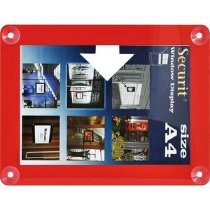 Securit Porte Affiche Rouge - A4