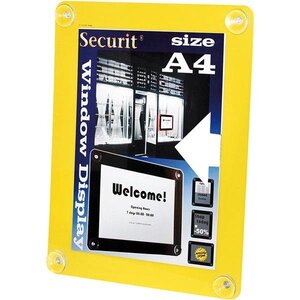 Securit Porte Affiche Jaune - A4