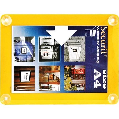 Securit Porte Affiche Jaune - A4