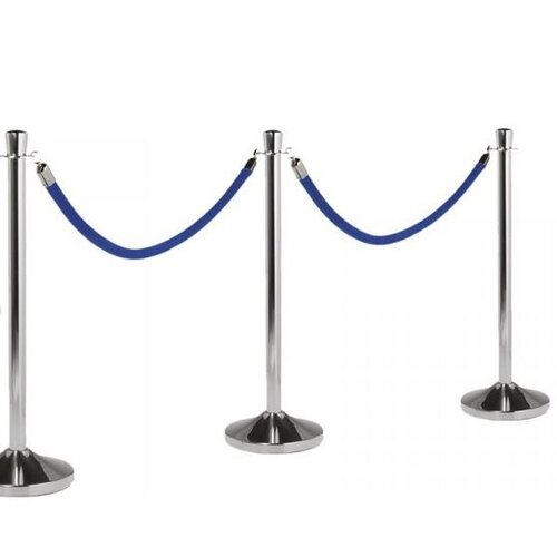 Securit Corde Bleue | Embouts  Chrome | 150cm