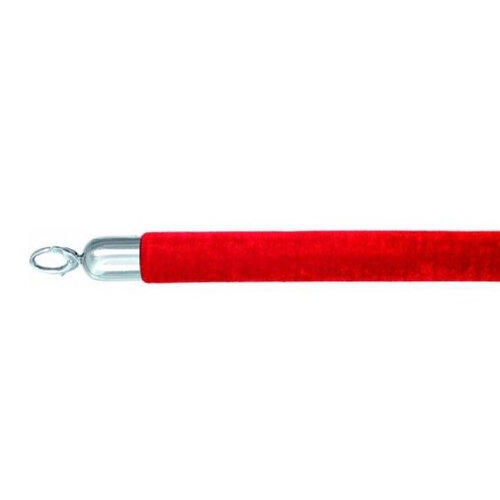 Securit Corde Satin Rouge | Embouts Chrome | 150cm