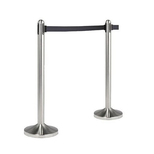 Securit Pilier Chrome | Corde Rectable Gris | 13(!)kg | USAGE INTENSIF