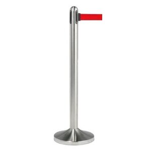 Securit Pilier Chrome | Corde Rectable Rouge | 13kg(!) | USAGE INTENSIF