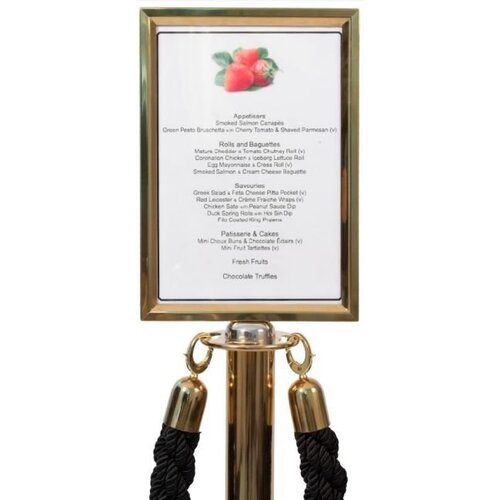 Securit Présentoir Pour Poteau D'Accueil Or - A4