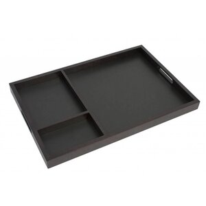 Securit Plateau De Service Marron Foncé - Divisé en 3 Parties - 400x400x40(h)mm