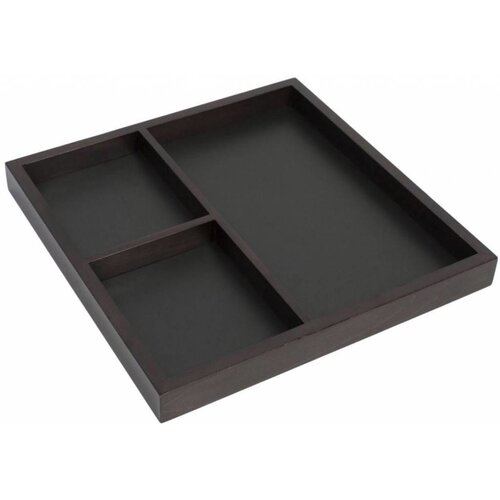 Securit Plateau De Service Marron Foncé - Divisé en 3 Parties - 400x400x40(h)mm