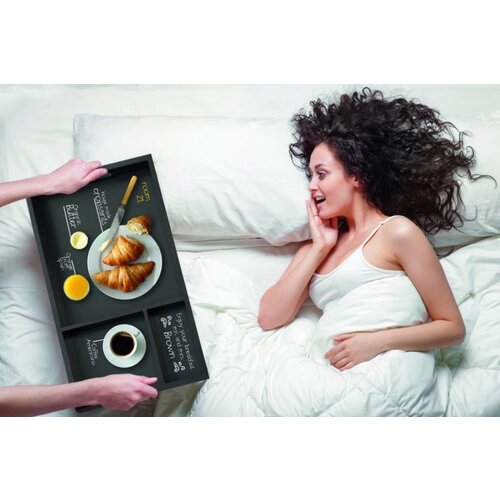 Securit Plateau De Service Marron Foncé - Divisé en 3 Parties - 400x400x40(h)mm