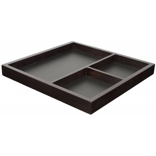 Securit Plateau De Service Marron Foncé - Divisé en 3 Parties - 600x400x40(h)mm