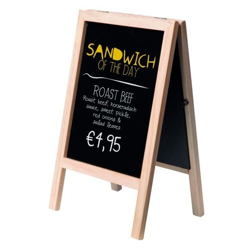 Securit Ardoise De Table Mini Hêtre - 240x150x20mm