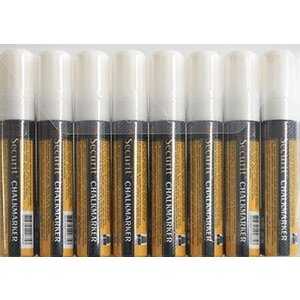 Securit Lot De 8 Feutres Craie - 7-15mm - Blancs Securit Lot De 8 Feutres Craie - 7-15mm - Blancs