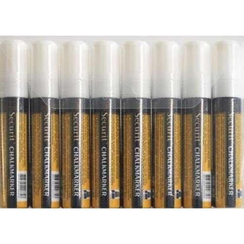 Securit Lot De 8 Feutres Craie - 7-15mm - Blancs