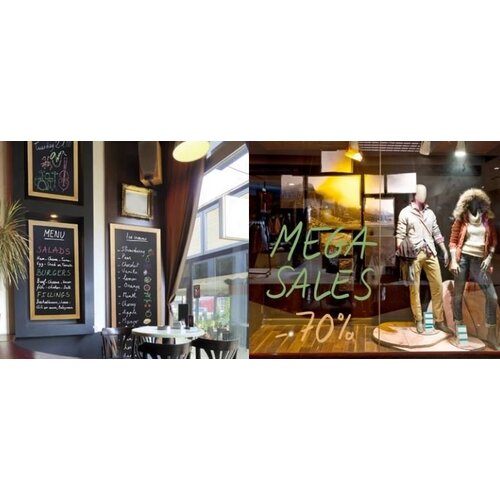 Securit Lot De 8 Feutres Craie - 7-15mm - Blancs