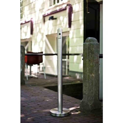 Securit Cendrier Pied + Socle Inox - 1000x60x60mm