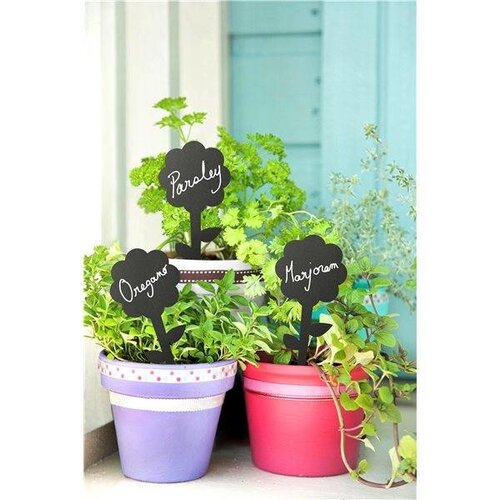 Securit Ardoises Pique Fleur 5 Pièces + 1 Feutre