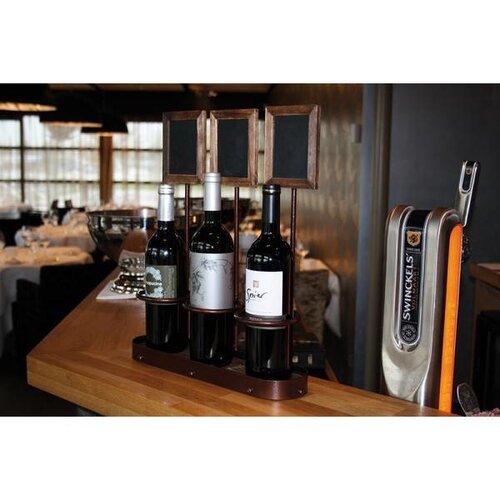 Securit Porte Bouteilles Avec Ardoise - 3 Bouteilles