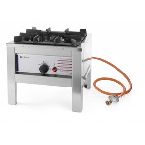 Hendi Réchaud à Gaz Inox - Modèle Big Flame - 6,7kW - 425x425x400(h)mm