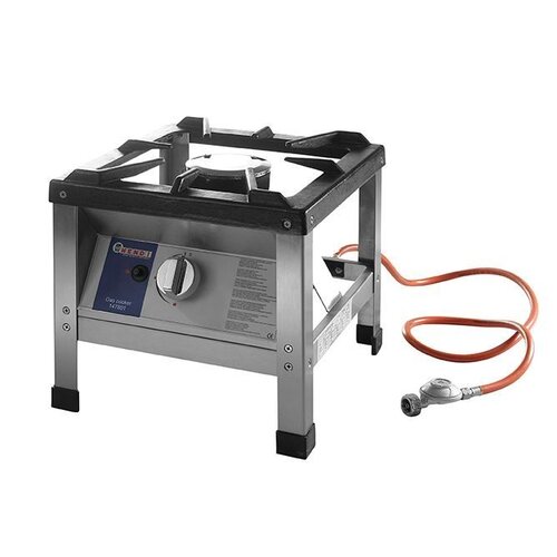 Hendi Réchaud à Gaz Inox - Modèle Big Flame - 6,7kW - 425x425x400(h)mm