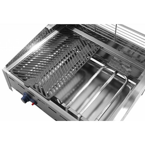 Hendi Barbecue à Gaz Green Fire - 2 Bruleurs - Grille Fonte Émaillée - 740x612x825(h)mm