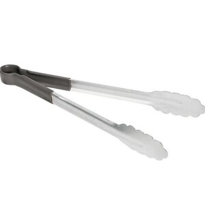 Hendi Pince de Service Inox - Poignées PVC Noir - 250mm