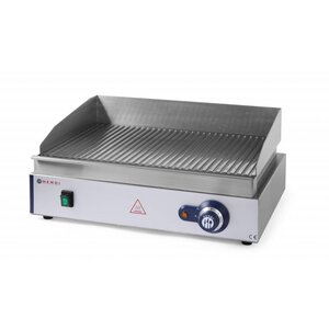 Hendi Grill Inox Blue Line - Rainuré - 230V/2,4kW - 550x380x240(h)mm