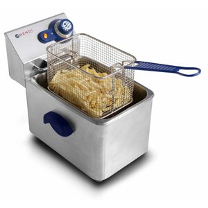Hendi Friteuse Inox Blue Line | 4 Litres | 230V/3kW | Panier Inclus | 217x400x290(h)mm
