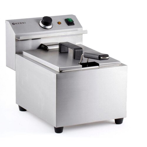 Hendi Friteuse Mastercook Inox | 8 Litres | 230V | Panier Inclus | 455x300x345(h)mm