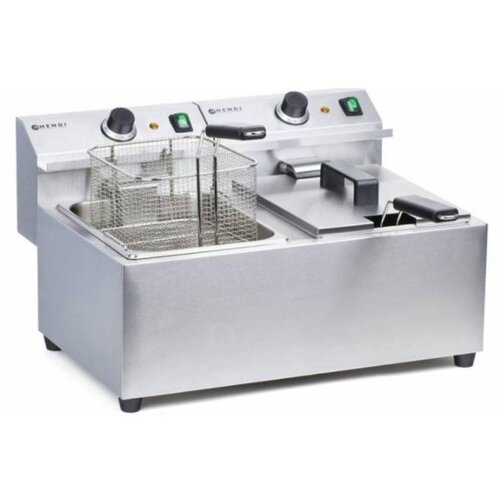 Hendi Friteuse Mastercook Inox | 2 x 8 Litres | 230V/7kW | 455x605x345(h)mm Hendi Friteuse Mastercook Inox | 2 x 8 Litres | 230V/7kW | 455x605x345(h)mm